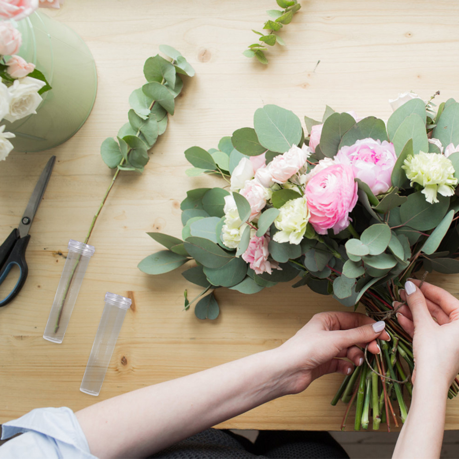 50Pcs Flower Tubes Plastic Fre - огляд і ціна Anda Florist Supply
