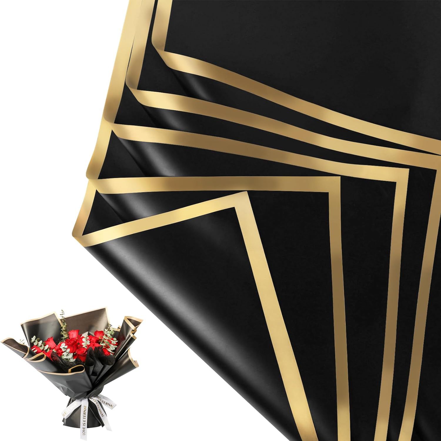 20 Sheets Gold Edge Waterproof - огляд і ціна Anda Florist Supply