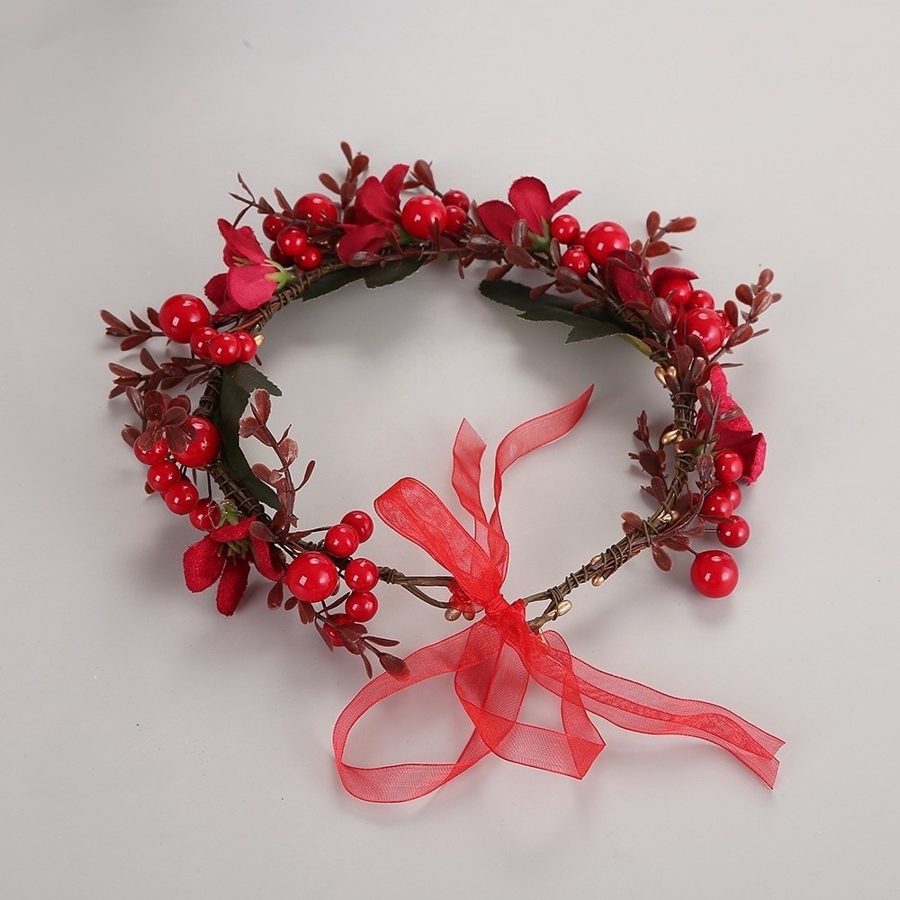 Large Red Berry Garland Red Fl - огляд і ціна Floral Tape Green
